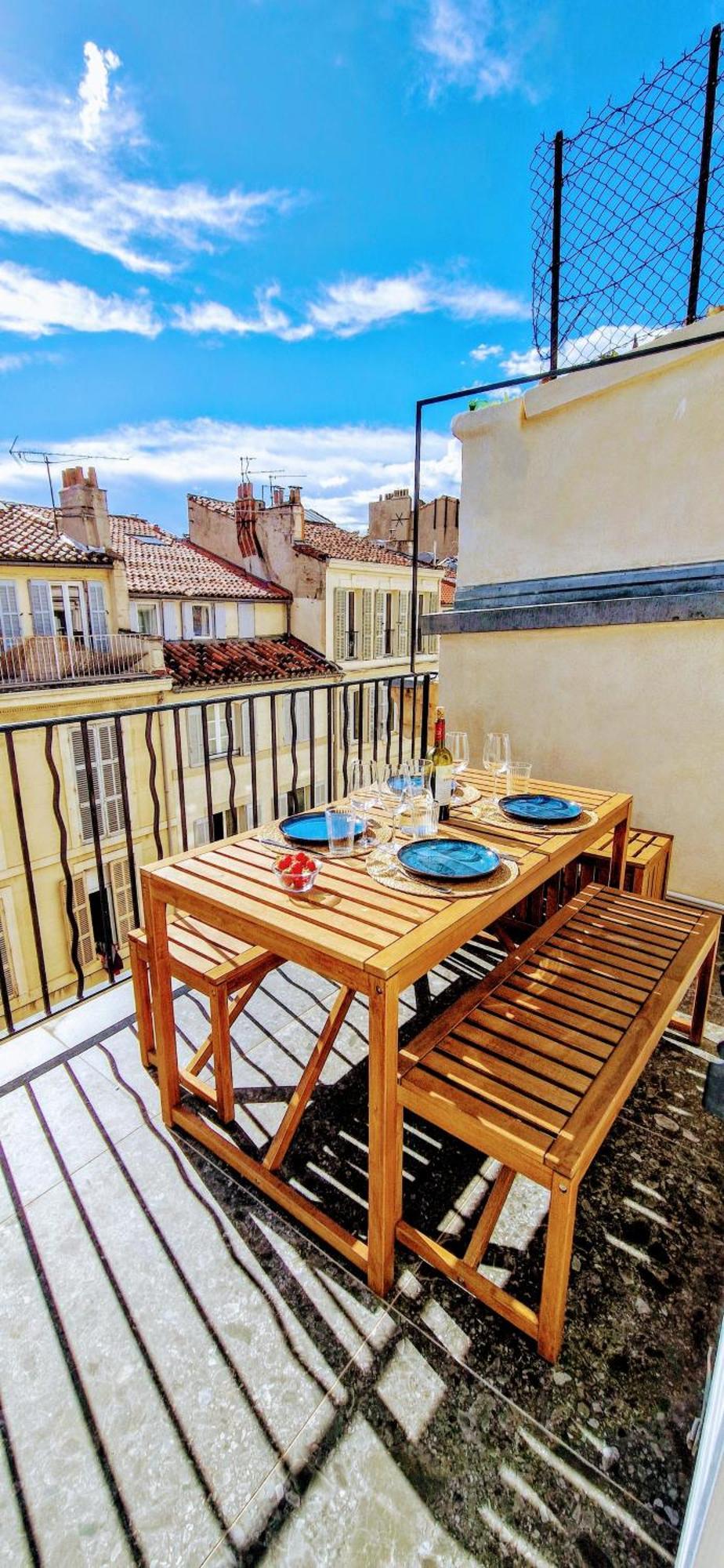 Terrasse - Hyper Centre - 2 Chambres - Parking Gratuit - Calme & Lumineux - Arrivee Autonome Marseille Exteriér fotografie